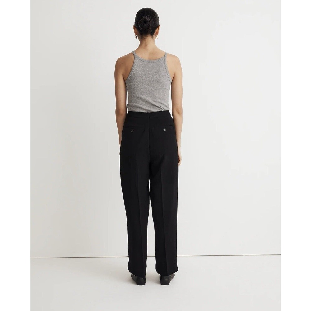 Madewell Rosedale Crepe Pant 4 High Rise Straight Leg Wrinkle Resistant - Picture 2 of 13